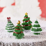 Christmas Theme Resin Miniature Fairy Garden Dollhouse Decoration Ornaments DIY Kit, Set of 30 Pieces