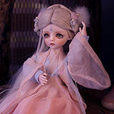 HGFDSA 1/6 BJD Ball Jointed Doll Toy 30Cm 11.8Inch with Full Set Clothes Shoes Wig, Girl Doll Playset, Birthday for Your Daughter