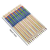 ThEast 60 PCS Rainbow Color Pencils 4-in-1 Color Pencils Assorted Colors for Art Drawing, Coloring, Sketching,Pencils For Drawing Stationery,Pre-sharpened
