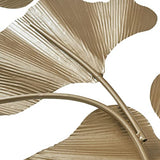 MARTHA STEWART Wall Art Living Room Décor Faye Metal Foil Ginkgo Leaf Large Home Accent Modern Inspired Dining, Bathroom Decoration Ready to Hang Ornament for Bedroom, 43" W x 23.5" H x 1.6" D, Gold