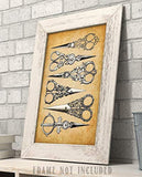 Scissors - 11x14 Unframed Art Print - Makes a Great Gift Under $15 for Hair Stylists, Beauticians, Barbers, Seamstresses and Sewers