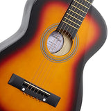 Ashthorpe 30-inch Beginner Acoustic Guitar Package (Sunburst), Basic Starter Kit w/Gig Bag, Strings, Strap, Tuner, Picks