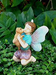 Miniature Fairy Garden for Miniature Dollhouse Fairy Garden ~ Boy with Puppy Dog Pick ~ New DIY Accessories for Outdoor or Garden Decor