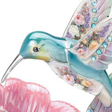 Lena Liu Porcelain Hummingbird Accent Lamp: Radiant Gardens by The Bradford Exchange