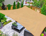 AsterOutdoor Sun Shade Sail Rectangle 16' x 16' UV Block Canopy for Patio Backyard Lawn Garden Outdoor Activities, Sand