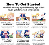 LFMU 6 Pack Diamond Painting Kits, Diamond Art Kits, 5D Diamond Dots Kits for Adults Kids, Abstract Scenery Full Drill Diamond Paintings for Home Wall Decor Gift(12x16inch)