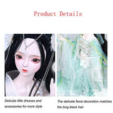 HGFDSA 60Cm BJD Girl 1/3 Scale Ball Jointed Doll Full Set Includes Costume Wig Accessories Dress Girls Toys Best Birthday Gift for Girl,D