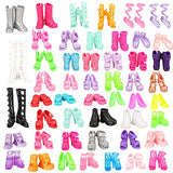 ENOCHT Joyfun 11.5 Inch Girl Dolls Clothes and Accessories 48 PCS Including 5 Tops 5 Pants Outfits 5 Clothes Sets 10 Mini Dresses 10 Shoes and 18 Accessories