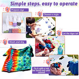 Tie Dye Kit 26 Colors - Anpro DIY Fabric Dye Kits with 7 Extra Dye Powders 166 Sets All in One Non-Toxic Textile T-Shirts Paint Tie-dye Set, DIY Party Art Craft Supplies for Kids and Adults