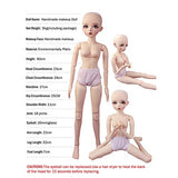 ZDD 1/3 BJD Doll Children Toys 60CM 24 Inch SD Dolls Ball Jointed Doll with Full Set Clothes Shoes Wig Makeup for Girl Birthday Gift,B