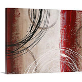 2 Piece Tricolored Gestures Canvas Wall Art Print Set, Red Abstract Home Decor