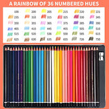 AUMAYCHEER 36 Pack Colored Pencils, Artist Sketching Drawing Pencils Set in Tin Box, Assorted Colors Watercolor Pencils with 3.0mm Soft Lead Core for Adult Coloring Books and Kids