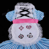 Prettyia 1/4 BJD Dress Blue Stripes Lolita Dress for Night Lolita Doll Accessory