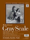 Strathmore 400 Series Gray Scale Pad, Assorted Tints, 9"x12" Glue Bound, 15 Sheets