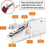 Mini Sewing Machine, Cordless Handheld Electric Sewing Machine, Quick Handy Stitch for Fabric, Clothing, Kids Cloth Home Travel Use