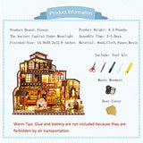Flever Wooden DIY Dollhouse Kit, Miniature with Furniture, Creative Craft Gift for Lovers and Friends (The Ancient Capital Under Moonlight)