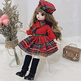 New 30cm Bjd Doll12 Moveable Joints1/6 Girls Dress 3 D Brown Eyes Toy with Clothes Shoes Kids Toys for Girls Children