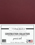 Paver RED/Wine/Burgundy Cardstock Paper - 8.5 x 11 inch Premium 80 LB. Cover - 25 Sheets from Cardstock Warehouse