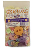 Buttons Galore GB116 Pastel Button Grab Bag with Craft and Sewing Buttons, 6-Ounce