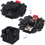 Creative Explosion Gift Box,Creative DIY Handmade Surprise Explosion Gift Box Love Memory,as Birthday Gift, Wedding or Valentine's Day Surprise Box (Black)