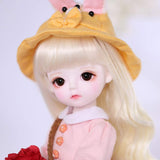 MLyzhe 1/6 BJD Doll 26cm Ball Jointed Dolls Action Full Set Figure, Doll with Skirt Wig Shoes and Accessories