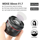 Meike 50mm f1.7 Full Frame Large Aperture Manual Focus Lens for Fujifilm X Mount Mirrorless Camera X-H1 X-Pro2 X-E3 X-T1 X-T2 X-T3 X-T4 X-T10 X-T20 X-T200 X-A2 X-E2 X-E2s X-E1 XPro1 X-S10,etc