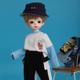 BJD Dolls Can Choose Eyeball Color with Clothes Outfit Shoes Wig Hair Makeup Ball Joints SD Dolls,Blackeyeball