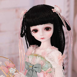 HGFDSA 40cm/15.7inch BJD Doll 1/4 Ball Mechanical Jointed Doll with Full Set of Clothes Shoes Hair Socks Pants Accessories