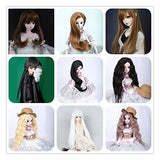 NINA NUGROHO 1/3 1/4 BJD Wig Black Hair for BJD/SD Doll Accessories Show Real Doll Styling Dress Up Dollhouse DIY Mini Cute Accessories (Color : 18, Size : 1-3 (22-24cm))
