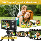 Digital Camera, Lecran Vlogging Camera with 16X Digital Zoom, 2.88" IPS Screen, Compact Portable Mini Cameras for Students, Teens, Kids (2.7K Black)
