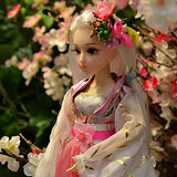 HGFDSA 1/4 BJD Doll Full Set 45Cm 17.7Inch Jointed SD Dolls Toy Handmade Girl Dolls Clothes Shoes Wig Makeup