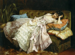 Artisoo Sweet Doing Nothing - Oil painting reproduction 30'' x 22'' - Auguste Toulmouche
