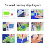 DIY 5D Diamond Painting Beautiful Villa/Car/Outdoor Scenery Kits for Home Wall Decor （30x40cm）11.8”x15.7”