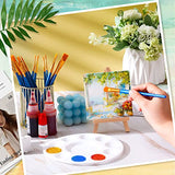 260 Pcs Painting Set with Easels Canvas, 20 Pcs 4 x 4 Inch Mini Canvas Panels, 20 Pcs Wood Easels, 200 Pcs 10 Style Paintbrushes and 20 Pcs Palette for Kids Adults Art Painting Party