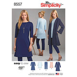 Simplicity US8557A Easy to Sew Women's Knit Pants, Tunic, Duster, and Dress Sewing Patterns, Sizes XXS-XXL