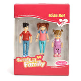Beverly Hills Sweet Li'l Family Dollhouse People Set of 3 Action Figure Set: Boy, Girl, and Toddler