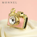 Creative DIY Pink Camera Charms Pendants Wholesale (Set of 3) MH18