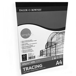 Daler Rowney – Tracing Paper Pad – 60gsm – 40 Pages – A4 Portrait – Made in England