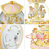 MS. WENNY Carousel Music Box Horse Gift - Merry Go Round Snow Globe for Wife Kids Girls Women Daughter Music Boxes Mechanism Birthday Anniversary Christmas Valentine Gift Play Canon