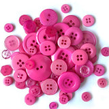 Buttons Galore Hand-Dyed Button, Brilliant Pinks