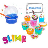 Sucfami Unicorn Slime kit for Girls Boys, DIY Slime Making Kit Arts Crafts Supplies Bulb Glow in the Dark, Putty Squeezer, Egg, Skull, Fluffy Cloud, Icecream, Butter Slime, Charms, Ins Lovers for Kids