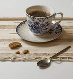 BTäT - Tea Set, China Tea Set, Tea Service, Tea Cups (8oz), Creamer and Sugar Set, Tea Cups and Saucer Set, Tea Pot, Tea Set for Adults, Tea Cups Set of 4, Blue Dream Tea Set, Porcelain Tea Set, Cups