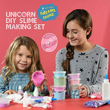 Kicko Unicorn DIY Slime Making Set - 88 Piece Kit with Storage Box - Fluffy, Beads, Glitter, Glue, Glow in The Dark, Color Dyes - for Boys, Girls, Party Favors, Home Activities, STEM, Sensory