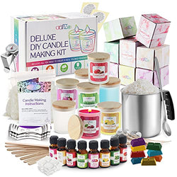 Super Deluxe Soy Candle Making Kit - DIY Candle Kit for Adults - Includes All Candle Making Supplies to Complete Your Own Rich Scented Candle - Perfect Crafts for Adults