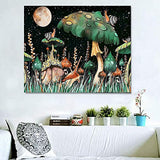 Diamond Painting Kits for Adults, DIY 5D Round Full Drill Crystal Diamond Embroidery Arts Craft, for Living Room Bedroom Mural Decoration (Bigger canvas13.7 X 17.7in) (Mushroom Starry Sky)