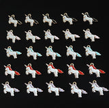 50pcs Mix Color Alloy Cute Enamel Unicorn Charms Pendant for Girls Kids Hypoallergenic Necklace