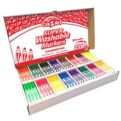 Cra-Z-Art Washable Broadline Markers Bulk Class Pack 256ct 16 Assorted Colors