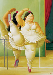 Fernando Botero - Dancers at The Bar, Size 24x32 inch, Poster Art Print Wall décor