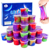 32 Pack Galaxy Slime Kit for Girls,Slime Party Favors for Kids,Easter Basket Stuffers,Gift, Super Soft and Non-Sticky Stress Relief Toys for Kids