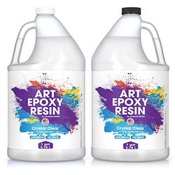 Art Epoxy Resin – 2 Gallon Kit – Clear Art Resin 1:1 Ratio for Craft, Jewelry, Coasters, Painting, Tumblers - No VOCs, High Gloss, Easy to Use (1 Gallon Resin + 1 Gallon Hardener)